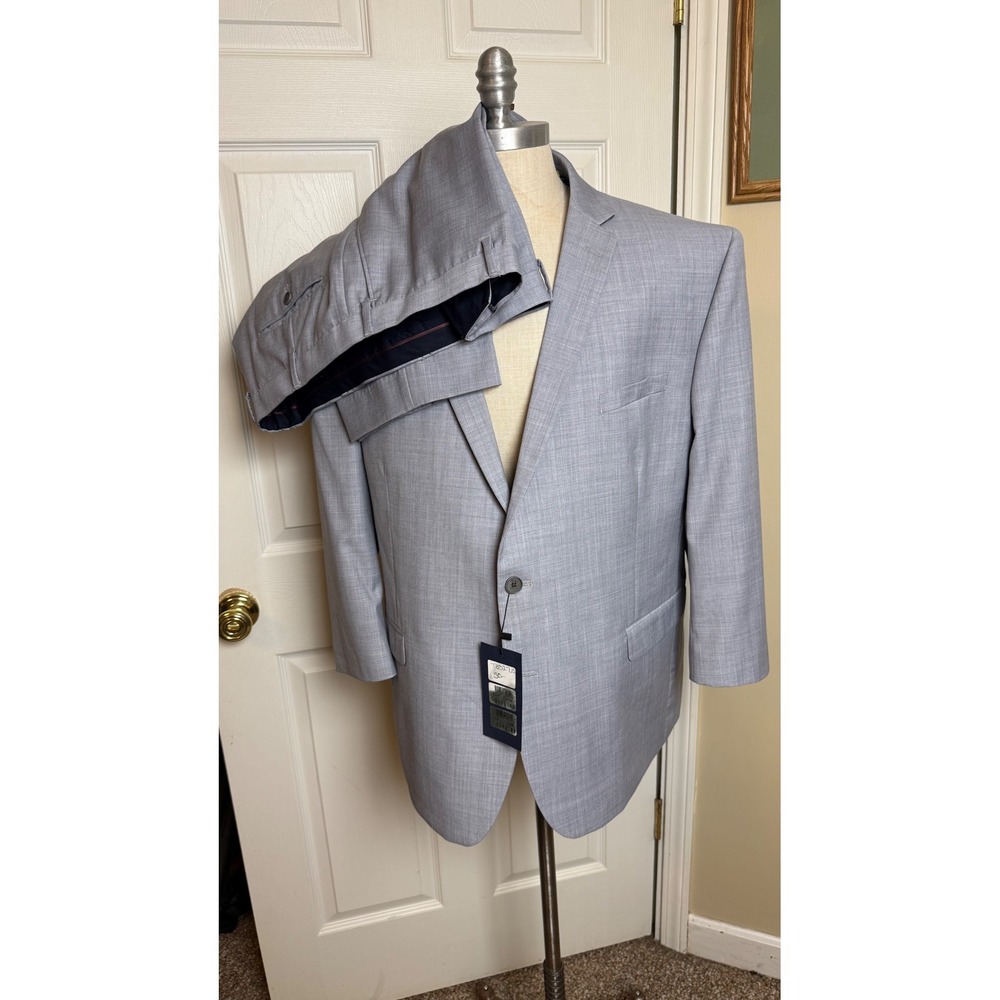 Ted Baker London Mens 50R Slim Fit Wool Blend Suit Jacket Blazer Gray TB310JS